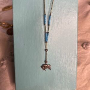 Vintage Sterling Silver Buffalo Necklace & Bracelet Set – Southwestern Style